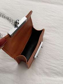 Mini Handbag, New Versatile Small Niche Chain Shoulder Square Bag For Women - Brown - View 13