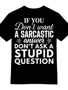 Camiseta Divertida y Sarcástica para Hombre - Camiseta Gráfica con Frases Esponjosas de Manga Corta Casual |   Estampado Divertido para Ropa Casual e Interacciones Sociales |   Camisetas cómodas de cuello redondo adecuadas para: atuendo informal y como iniciador de conversación. - Negro - Ver 2