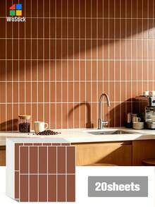 2pcs/10pcs Self-Adhesive Wall Stickers, Waterproof And Heat-Resistant, Removable Panel, Suitable For Living Room, Kitchen Backsplash, Bathroom, Home Decor, Rama Decorative Stickers, Birthday/Graduation Gift, Kitchen Decor - Multicolor - View 22