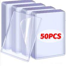 25/50 Pack Card Sleeves Game Card Protectors PVC Hard Plastic Toy Card Sleeves Card Protectors Trading Storage Gifts 3 X 4 Inch - Multicolor - View 1