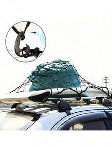 Heavy Duty Truck Cargo Box Net Bag, Latex Elastic Luggage Net With 12 Hooks, 2X Expandable Cargo Securing Net Suitable For Pickup Truck, SUV, Trailer, Universal Truck Exterior Accessory - A - View 4