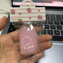 1个随机款式迷你水果牛奶瓶挤压玩具 - 逼真的缓缓上升牛奶杯，新颖的桌面摆件，适合送给女孩的礼物，温暖粘手的玩具 - 彩色 - 查看 7