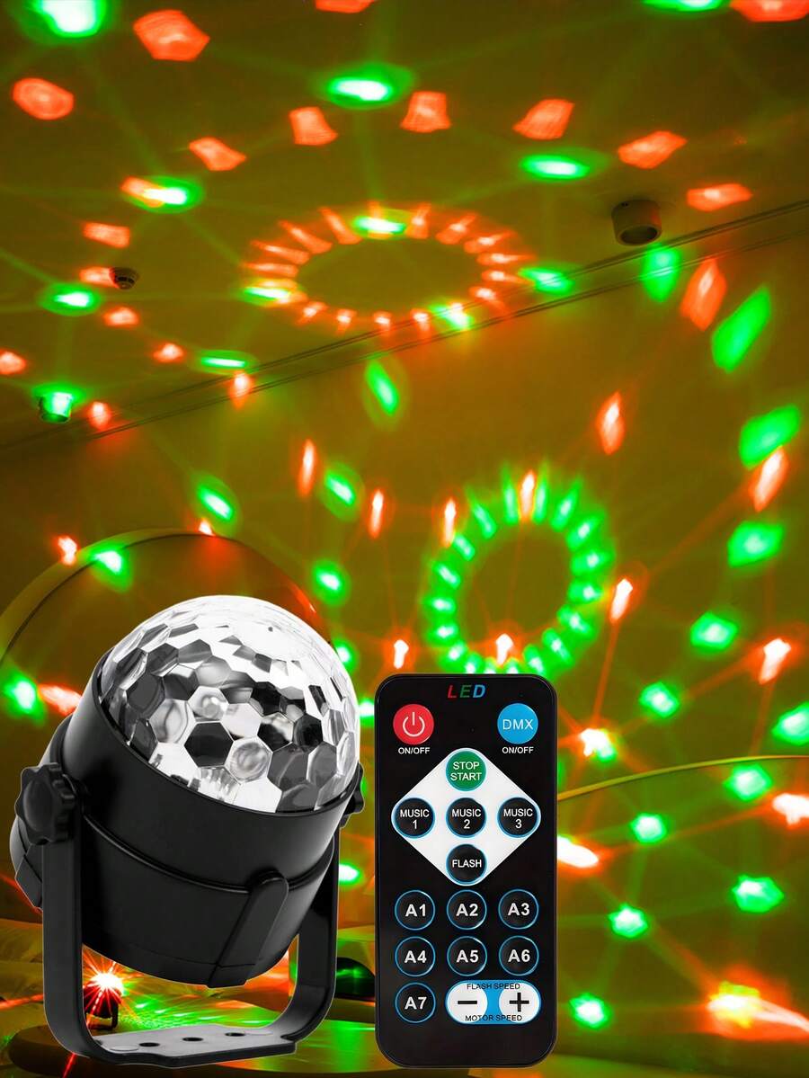 LED Discokugel Licht - Multifunktionale Kristall Zauber Kugel Projektionsleuchte für Innenräume, USB betrieben, LED Lichtquelle, geeignet für Partys, Tanzlokale, Karaoke, Raumdekoration, passend für Feiertagsatmosphäre, Geschenk für Freunde und Familie
