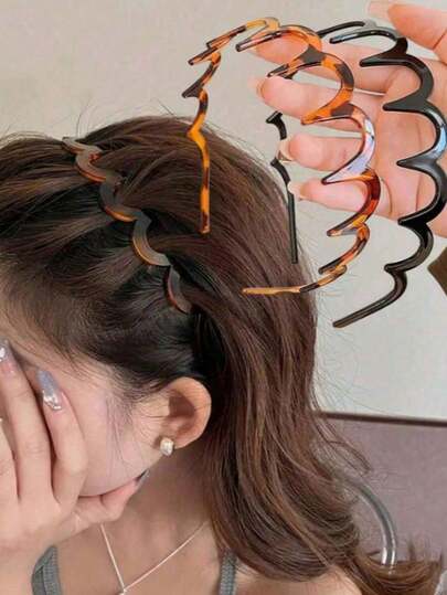 2pcs/Set Leopard Print Headbands, Women's Non-Slip Hair Bands, Casual Hair Accessories, Minimalist Hair Hoops, Valentine's Day Couples Gift, Hair Accessories, Autumn Hair Accessories, Travel, Women Hair Accessories, Hair Products, Autumn, Hair Accessories, Travel, Women Hair Accessories