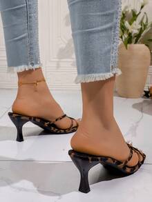 Dép xỏ ngón cao gót hở mũi gợi cảm, dép xăng đan cao gót dành cho nữ, dép sandal thời trang mùa hè mới, đa năng, phù hợp cho hoạt động ngoài trời. - Beo - Xem 3