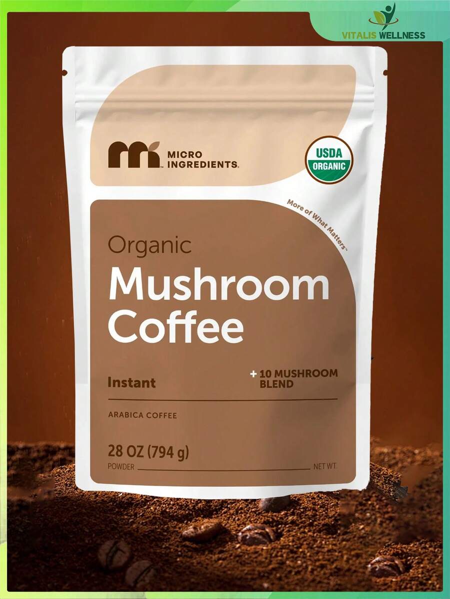 Fresh Look Same Trusted Quality|Micro Organic Instant 10 In 1 Mushroom Coffee Powder|28 OZ(794g) - 1pack - View 1