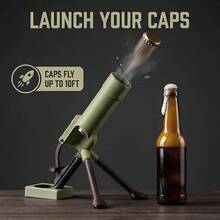 1pc New Creative Spring-Loaded Bottle Opener, Novel Fun Multi-Function Beer Bottle Opener For Home, BBQ, Bar, Party - Multicolor - View 7