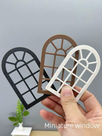 DIY Miniature Dollhouse Window Classic European Dome Design Small Size Decor Accessories