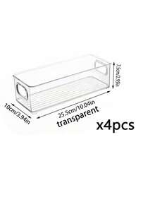 10/4/2/1 Pc Transparent Desktop Storage Box, Household Underwear Bra Socks Storage Box, Cosmetic Storage Box, Phone Case Storage Box, Kitchen Refrigerator Storage Box, Drawer Storage Box - Clear - View 9