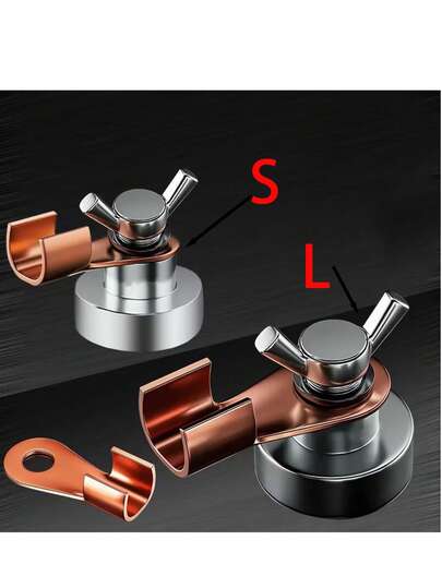 1个焊接接地夹，磁性焊接接地连接器，强磁焊接接地夹，118克迷你焊接接地工具，适用于焊机，镀铜夹头，15/17毫米开口