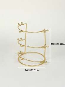 1pc Bridal Headpiece/Crown Display Stand, Metal Crown Holder, Hair Accessory Display Rack, Also Suitable For Earrings, Necklaces And Jewelry Display, Ideal For Back To School Season And Room Decor, Jewelry Display Stand, Queen Crown Hair Accessory Holder, Gold Headpiece Display Base, Prop For Jewelry Photography And Exhibition - Crown Display Stand - View 13