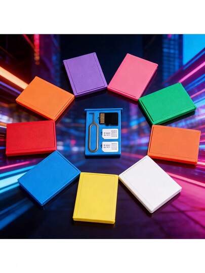 1pc SIM Card Tray With SIM Ejector Tool, Compact & Portable, Shock-Proof & Dust-Proof, Storage For SIM & TF Cards, Mobile Phone Accessory