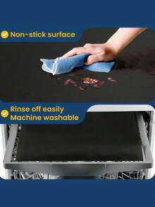 2 piezas/1 pieza Revestimientos para horno, tapetes protectores fáciles de limpiar para el fondo del horno/estufa, tapetes de horneado antiadherentes y resistentes al calor para el hogar y camping al aire libre, protectores de estufa, tapetes para parrilla, almohadillas anti-derrames, horno y microondas - Ver 10