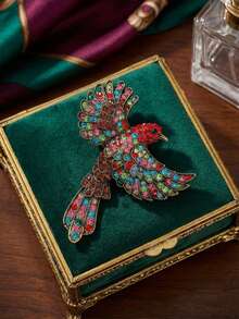 Luxury Heavy Rhinestone Large Bird Brooches - Classic Animal Pins For Women Unisex Casual Party Jewelry Accessories / Friends Gifts Badges Decoration - Bird - View 11