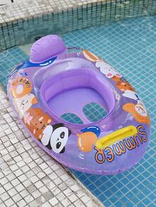 1个儿童游泳池充气座椅圈，可爱漂浮座椅圈，儿童游泳圈，汽车/船形充气游泳圈，儿童腋下漂浮圈，夏季熊猫系列带手柄游泳圈 - 彩色 - 查看 10