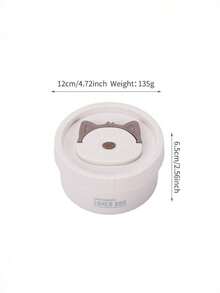 Multi-Style Cat Ear Bento Box, Thermal Lunch Box, Multi-Layer Lunch Box, Microwave-, Suitable For Students And Office Workers, Round Portable Meal Box, Thermal Lunch Box, Portable Compartment Lunch Box, Microwave-, Suitable For Office Workers And Students - Beige - View 5