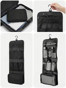 Portable Waterproof Toiletry Bag, Foldable Hanging Storage Bag, Large Capacity Travel Bag For Cosmetics And Toiletries, Suitable For Vacation, Travel, Business Trip, Unisex, Storage Organizer, Travel Cruise Essentials, Back To School Season - Multicolor - View 8