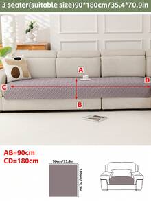 1 vỏ đệm sofa siêu âm, kiểu dáng hiện đại tối giản, họa tiết hình học, bảo vệ bề mặt sofa, sử dụng được quanh năm, đáy chống trượt, có thể giặt máy, phù hợp với sofa 1/2/3/4 chỗ ngồi - Màu tím hoa cà - Xem 17