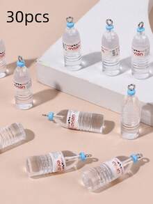 Bộ 10-30 mặt dây chuyền mini bằng nhựa, phụ kiện mặt dây chuyền trong suốt dùng để làm khuyên tai, vòng cổ và đồ thủ công. - Nhiều màu - Xem 9
