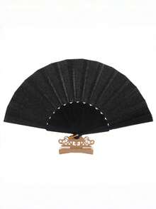 Shiny Silver Folding Fan, Summer Beach Fan, Portable Fan, Essential Event Accessory, Beach Accessory, Suitable For Festivals, Weddings, Travels, Also As Mother's Day Gift, Holiday, Travel For Outdoor Activities, Vacation, Travel, Outfit Accessories, And Gifting, Camping - Silver - View 9