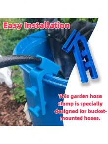 1pc Garden Hose Holder, Bucket Hose Bracket, Easy Installation, Yard Cleaning Assistant, Solves Messy Yard Issue, Sturdy And Durable - A - View 7