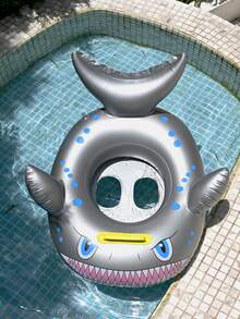 1 chiếc phao ngồi bơi cho trẻ em, phao ngồi nổi dễ thương, phao bơi có tay cầm, phao bơi hình khủng long bơm hơi, phao đeo nách cho trẻ em, thích hợp cho bơi lội mùa hè. - Nhiều màu - Xem 9