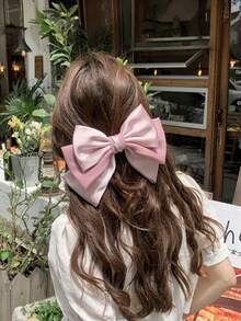 3/1pc Kẹp tóc nơ satin nhiều lớp, kẹp tóc công chúa cài sau đầu, kẹp tóc nơ ngọt ngào dễ thương thanh lịch, phù hợp cho cô dâu phù dâu đám cưới, du lịch nghỉ dưỡng bãi biển mùa hè, phụ kiện tóc nơ cho nữ và bé gái - Nhiều màu - Xem 4