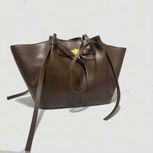 Lightweight, Large-Capacity Wing Bag For Women, High-End Handbag, Commuter Mommy Tote Bag - 25089# Black (PU) - View 5
