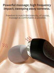 Handheld Vibrating Massage Gun, Fascia Gun, Wireless Full Body Massager, Silicone Massage Heads Suitable For Neck, Back, Shoulder, Waist, Leg And Foot Massage, Suitable For Home, Gym Or Office Use, Also Can Be Used As Holiday Gift - Color - View 9