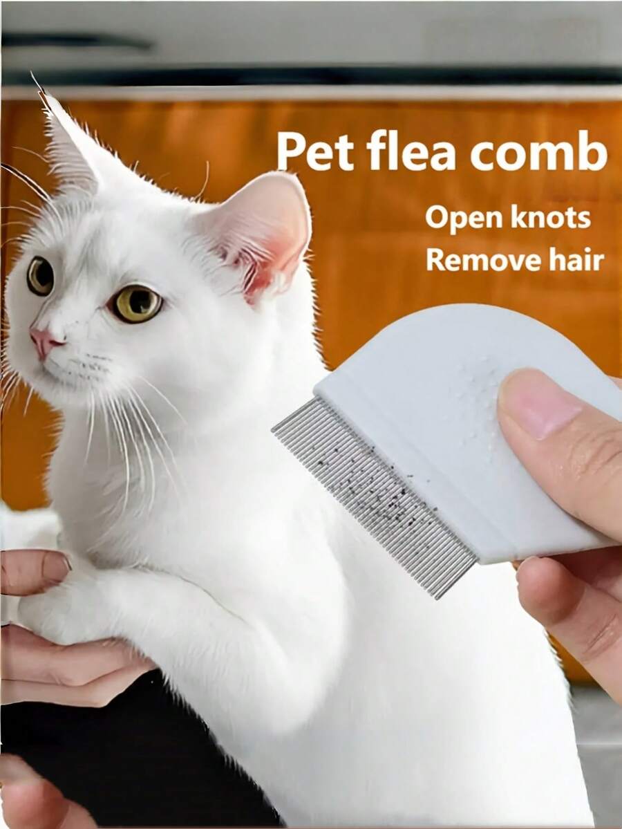 Lược chải bọ chét đa năng cho mèo và chó - Với răng lược thưa và gai gỡ rối, răng lược dày đặc giúp loại bỏ bọ chét hiệu quả và lâu dài. Dụng cụ chăm sóc thú cưng. Bàn chải rụng lông cho mèo, bàn chải bọ chét cho chó. Dụng cụ kiểm soát dịch hại cho thú cưng, đồ dùng cho thú cưng.