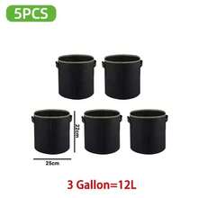 5 chậu trồng cây bằng vải, túi trồng cây dung tích 3/5/7/10 gallon, dùng để trồng rau, cà chua, dâu tây, khoai tây. - màu đen - Xem 8