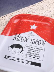 1pc Miaomiao Pattern Rolling Tray, Excellent Cigarette Rolling Tool, Ideal Holiday Gift - Print - View 4