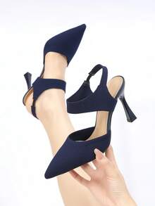 2026 New Pointed Toe Backstrap High Heels, Comfortable For Commuting - Royal Blue - View 2