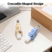 Dụng cụ mở nắp chai hình cá sấu 2 trong 1, nhỏ gọn và dễ mang theo, dao mở hộp và dụng cụ mở nắp chai 2 trong 1. - Xem 6