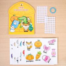 Toddler Multi-Themed Early Learning Interactive Tear Book Set, Color & Number Cognition Educational Sticker Toy, Birthday Gift For Boys & Girls - Multicolor - View 10