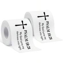 2 Pcs Christian Sports Tape White 2inx 23ft Wrist Wrap For Soccer Baseball Athlete Good Friday Religion Jesus Proverbs - White + Psalm 18:28 - View 1