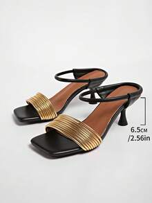 5cm New Colorblock Minimalist Wedge Thong Sandals, Women's Open Toe High Heels For Summer 2025 - Black - View 8