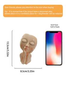Chậu trồng cây bằng nhựa hình mặt cô gái mơ mộng - Tượng bán thân cô gái nhắm mắt suy tư đầy vẻ tinh nghịch, hoàn hảo cho các loại cây leo, cây mọng nước và cây xanh trong chậu trên sân hiên, bệ cửa sổ và bàn làm việc. Thêm nét quyến rũ, phong cách Boho, một điểm nhấn trang trí sân vườn nghệ thuật đầy mộng mơ. - nhiều màu - Xem 8
