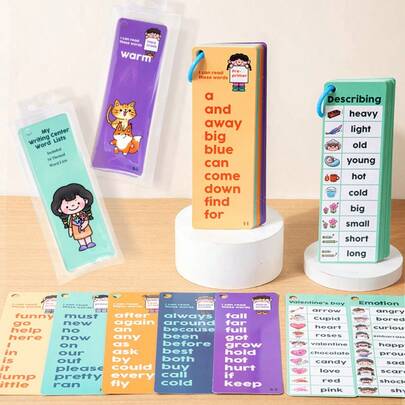 Toddler Phonetic Visual Word Flash Cards, Colorful Coded Reading Early Learning Cards, Parent-Child English Learning Tool, Birthday Gift