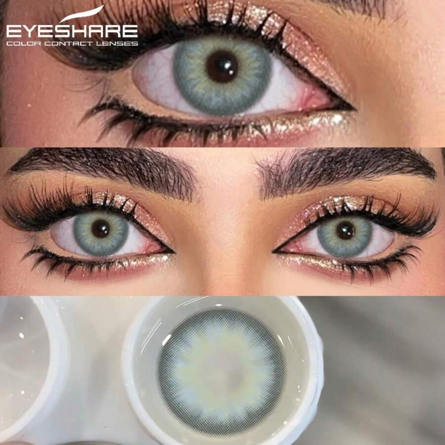 Eyeshare 1副自然色年抛型蓝色眼镜，适合约会或日常佩戴，也适合派对佩戴。