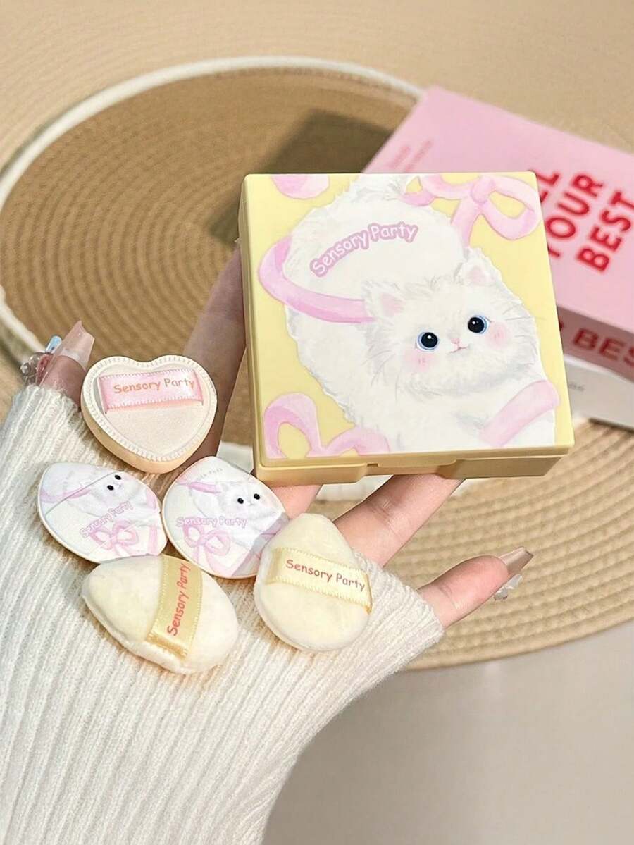 5件套可爱拇指海绵套装 | 超柔软毛绒材质，易于使用，干湿两用，造型可爱，是理想的礼物之选，亲水PU材质