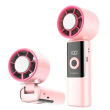 Portable Handheld Turbo Fan With High-Speed Cooling Function, USB-C Rechargeable Battery, Foldable Mini Cooling Fan For Travel, Outdoor, Home And Office, High-Speed Personal Portable Fan, USB Powered, Suitable Gift For Men And Women - Multicolor - View 12