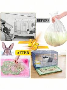 50 miếng lót khay vệ sinh chuồng thú cưng, tấm lót nhựa dùng một lần đa năng cho chuồng thỏ, chuồng chim, túi đựng chất thải cho mèo, tấm lót huấn luyện đi vệ sinh cho chó, tấm phủ thảm vệ sinh. - trắng - Xem 10