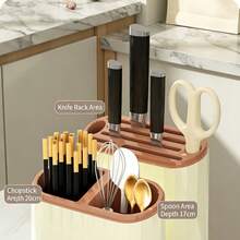 Giá đựng dao để bàn tiết kiệm không gian với hệ thống thoát nước - Khối đựng dao đa năng có thể chứa dao, thớt, đũa và dụng cụ nhà bếp - Hộp đựng đồ dùng nhà bếp hiện đại - Xem 7