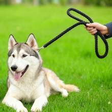 中大型犬牵引绳，8股编织宠物牵引绳，狗狗防滑绳，户外宠物用品 - 黑色 - 查看 9