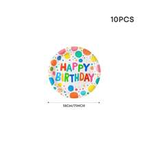 Colorful Polka Dot Birthday Party Tableware Set, Includes 7/9 Inch Disposable Paper Plates, Cups, Napkins, Suitable For Birthday Parties, Festivals, Gatherings, Celebrations, Weddings, Graduations And Other One-Time Party Supplies - Multicolor - View 10