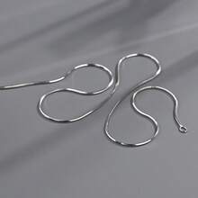 925纯银镀金/镀银女士精致项链，简约多层颈链，低过敏性日常银饰，时尚礼物 - 銀色 - 查看 16