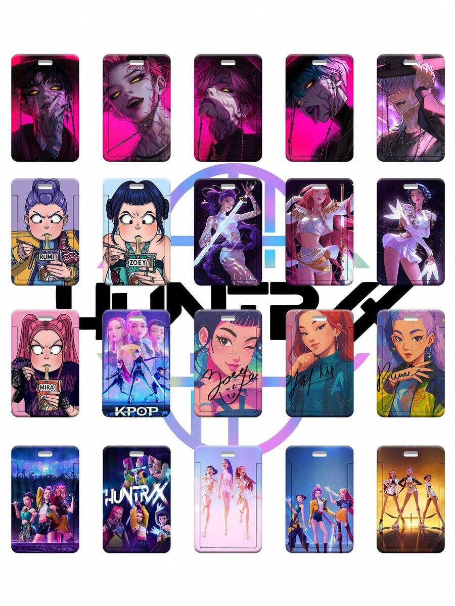 Hasbro Ví đựng thẻ , phụ kiện anime đựng thẻ học sinh/thẻ xe buýt/thẻ ngân hàng, món quà tinh tế dành cho bản thân hoặc người khác. - Bộ bài Nữ Thợ Săn Quỷ - Xem 1