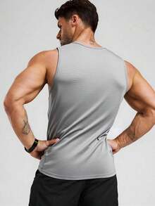 3pcs Men's Summer Sports Short Sleeve Elastic T-Shirts, Multi-Color Options, Suitable For Fitness, Running, Training - Light Grey - View 3