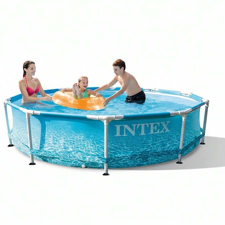 Intex Beachside Frame Pool  305 X 76 Cm With Pool Cover And Mat
